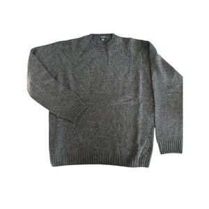 J Crew NWOT 100% Lambs Wool Crew Neck Sweater Charcoal Gray Womans Sz L